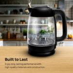 Purchase Wipro Elato BK214 1.8 litre Glass LED electrical Kettle| Auto minimize off | Triple Safety - Dry Boil, Steam & Over Warmth |Stainless Metal Internal Physique | 1200 watts - Greatest Value India | AskMeFlash - Image 6