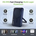 Purchase UltraProlink 10000mAh Magnetic Wi-fi Energy Financial institution | 15W Magnetic Wi-fi Charging | 22.5W PD Quick Charging | Stand & Battery LED Show | USB-C in-Out | Made in India | UM1336 | Blue - Finest Value India | AskMeFlash - Image 5
