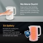 Purchase wipro ABS Elato BK210 Cool Contact Double Layer Electrical Kettle, 1.5 Litres, Anti-Rust Defend, Tremendous Quick Heating, 3X Safety-Overheating, Dry Boil & Auto Shut-Off,1000 Watts, 2 Years Guarantee, White - Greatest Value India | AskMeFlash - Image 2