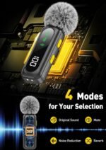 Purchase VELOMAX Mic for YouTube Wi-fi, Noise Discount Magnetic Clip Wi-fi Microphone with LED Indicator and Battery Show for Video Recording Creators (Single) - Greatest Worth India | AskMeFlash - Image 3