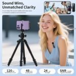 Purchase Wi-fi Mini Microphone for iPhone - 2 Pack Lavalier Clip-on Bluetooth Microphone for Video Recording, 2 in 1 Noise Cancellation Lapel Mic for iPad, Android Gadgets, PC - Finest Value India | AskMeFlash - Image 4