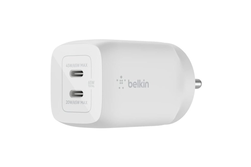 Purchase Belkin 65W (45W+20W) USB -C GaN Charger | Quick Charging PD | Gan Expertise for Samsung Galaxy S25, Apple iPhone 17, Air, Professional, Professional Max, iPad, MacBook & Extra | 2 Years Guarantee | White – Finest Worth India | AskMeFlash