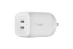 Purchase Belkin 65W (45W+20W) USB -C GaN Charger | Quick Charging PD | Gan Expertise for Samsung Galaxy S25, Apple iPhone 17, Air, Professional, Professional Max, iPad, MacBook & Extra | 2 Years Guarantee | White – Finest Worth India | AskMeFlash