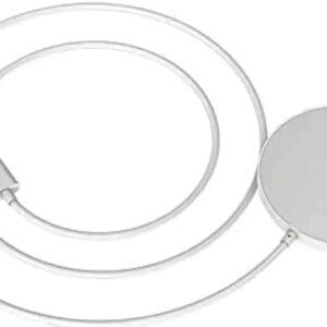 15W Magnetic Wireless Charger Pad with USB-C Cable – Fast Charging Pad for iPhone & Android (White)
