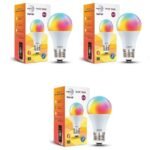 Purchase wipro 9W E27 Wi-Fi Sensible LED Bulb with Music Sync | Voice Management with Alexa, Google Asst | App Management |16 M Colors, White Tunable – Heat, Impartial & Cool White +Dimmable | Scenes | Pack of three – Finest Worth India | AskMeFlash
