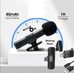 Purchase Twin Wi-fi Lavalier Microphone for Android iPhone 3 in 1 Collar Mic USB C Lightning Plug Noise Cancellation Vlogging YouTube Interviews Reels Moveable - Finest Value India | AskMeFlash - Image 2