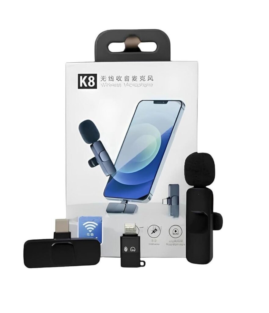 Purchase K8 Wi-fi Lavalier Microphone, Bluetooth Collar Microphone for Sort-C Android, Noise Canceling Mic for Vlogging, Clip-On for YouTube (K8 – Single) – Greatest Worth India | AskMeFlash