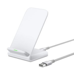Sidpro 15W Fast Wireless Charging Stand for Google Pixel, Samsung Galaxy & iPhone – Dual-Coil, Qi Compatible