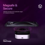 Virtutron 15W Foldable Magnetic Wireless Charging Pad – Type-C, for iPhone 12–16, Samsung Galaxy & AirPods (Black) - Image 6