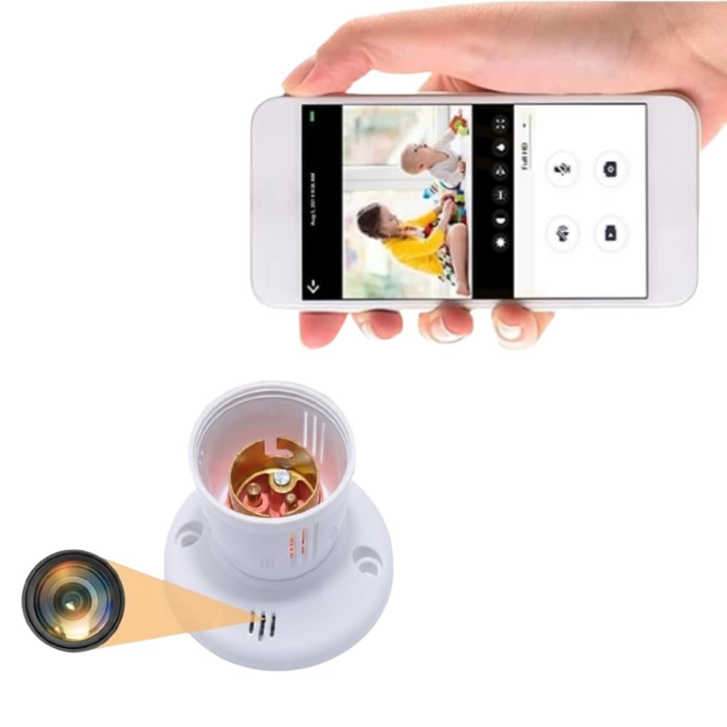 Purchase WiFi Bulb Holder Hidden Digicam | 1080P HD Spy Digicam | Wi-fi CCTV Safety Digicam | App Management | Loop Recording | Movement Detection | House, Workplace & Store Surveillance – Finest Value India | AskMeFlash