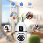 Eyetech Dual Lens 4MP/8MP WiFi Light Bulb Security Camera – Full HD, Colour Night Vision, Two-Way Audio, V380 Pro App - Image 4