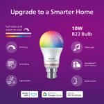 Purchase PHILIPS WiZ 10W B22 Wi-Fi & Bluetooth LED Sensible Bulb with Music Sync, Appropriate with Amazon Alexa & Google Assistant, 16 Million Colors & Movement Sensing Know-how | Pack of 1 - Greatest Worth India | AskMeFlash - Image 2
