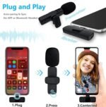 K9 Dual Wireless Microphone – Mini Clip-On Lavalier Mic with Type-C Receiver for Phones, Vlogging & Online Classes - Image 3