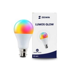 Zeswin 9W B22 Wi-Fi Smart LED Bulb – 16M Colours, Music Sync, Alexa & Google Assistant (Pack of 1)