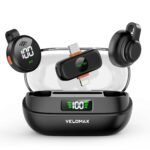 Purchase VELOMAX Wi-fi Mic for YouTube with AI Noise Cancellation, 2-in-1 Wi-fi Microphone for iPhone/Android, Twin Clip-On Magnetic Mic, 100FT Vary, Lightning & Kind-C Receiver for Vlog & Streaming – Greatest Value India | AskMeFlash