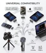 Clopic CP-K9 Wireless Lavalier Microphone – Dual Mic Set with USB-C & Lightning Receiver, Noise Cancellation, Magnetic Clip - Image 3