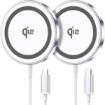 Purchase for Magazine-Protected Charger 2 Pack, 15W Quick Magnetic Wi-fi Charger, Qi2 Licensed Wi-fi Charging Pad for iPhone 17 16 15 14 13 12 Sequence, for Airpods Professional (No Adapter) – Finest Value India | AskMeFlash
