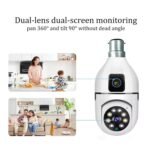Eyetech Dual Lens 4MP/8MP WiFi Light Bulb Security Camera – Full HD, Colour Night Vision, Two-Way Audio, V380 Pro App - Image 3