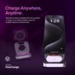 Virtutron 15W Foldable Magnetic Wireless Charging Pad – Type-C, for iPhone 12–16, Samsung Galaxy & AirPods (Black) - Image 5