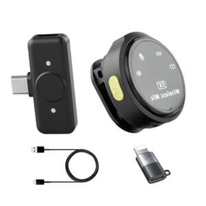 GADGETSWEAR Q8 Wireless Lavalier Microphone – Single Clip-On Mic with Noise Cancellation, Type-C & iOS Plug-and-Play