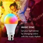 Wipro 9W B22 Wi-Fi Smart LED Bulb (NS9400) – 16M Colours, Music Sync, Works with Alexa & Google Assistant - Image 2