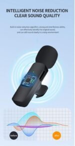 Purchase K8 Wi-fi Lavalier Microphone, Bluetooth Collar Microphone for Sort-C Android, Noise Canceling Mic for Vlogging, Clip-On for YouTube (K8 - Single) - Greatest Worth India | AskMeFlash - Image 4
