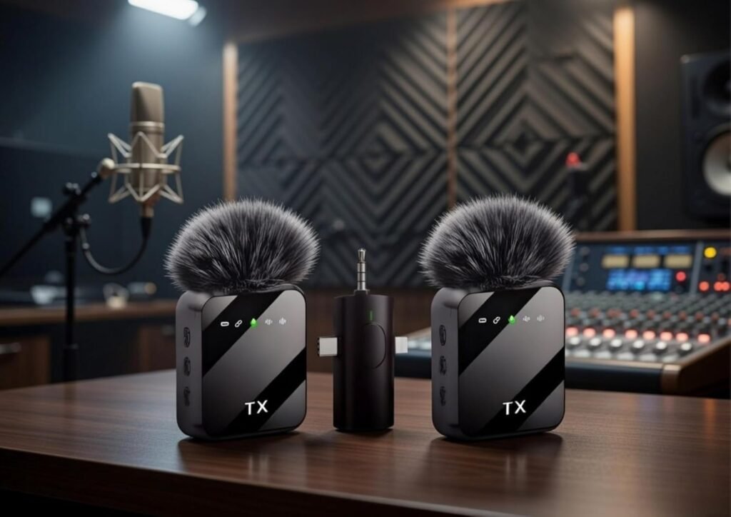Bass Bling F11-2 Dual Wireless Clip-On Microphone – Type-C Receiver for Phones, Cameras & Laptops (10 m Range)