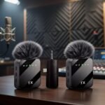 Bass Bling F11-2 Dual Wireless Clip-On Microphone – Type-C Receiver for Phones, Cameras & Laptops (10 m Range)
