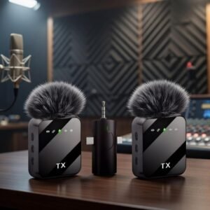 Bass Bling F11-2 Dual Wireless Clip-On Microphone – Type-C Receiver for Phones, Cameras & Laptops (10 m Range)