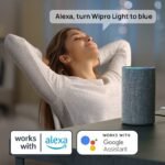 Wipro 14W B22 Wi-Fi Smart LED Bulb (NS1400) – 16M Colours, Music Sync, Alexa & Google Assistant - Image 4