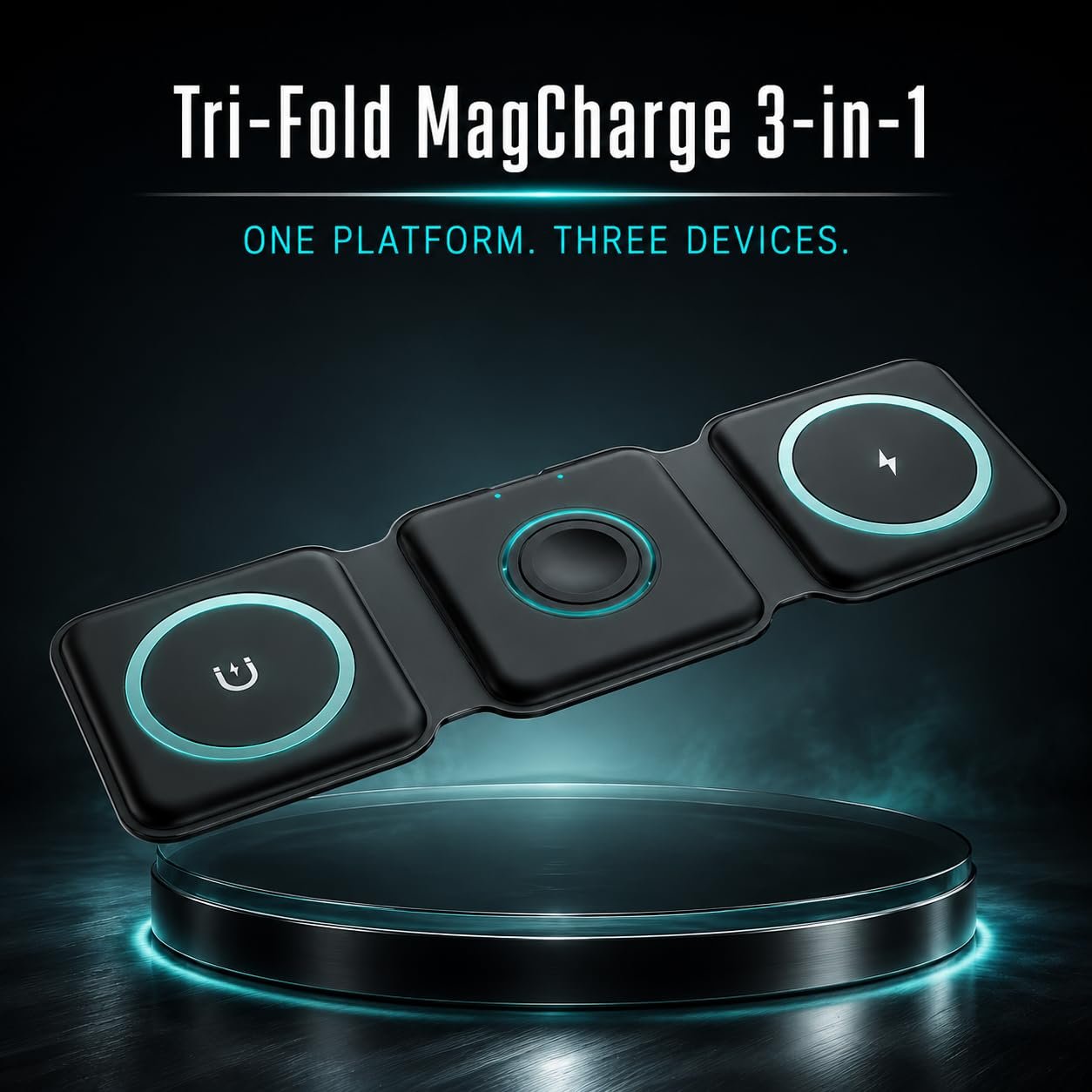 Purchase FASHINA 3 in 1 Wi-fi Charging Station – Foldable Magnetic Quick Charger Pad Suitable with iPhone, Watch & Earbuds | Moveable Journey Charging Dock Stand, 15W Wi-fi Charger (Black) – Greatest Worth India | AskMeFlash Purchase FASHINA 3 in 1 Wi-fi Charging Station – Foldable Magnetic Quick Charger Pad Suitable with iPhone, Watch & Earbuds | Moveable Journey Charging Dock Stand, 15W Wi-fi Charger (Black) – Greatest Worth India | AskMeFlash