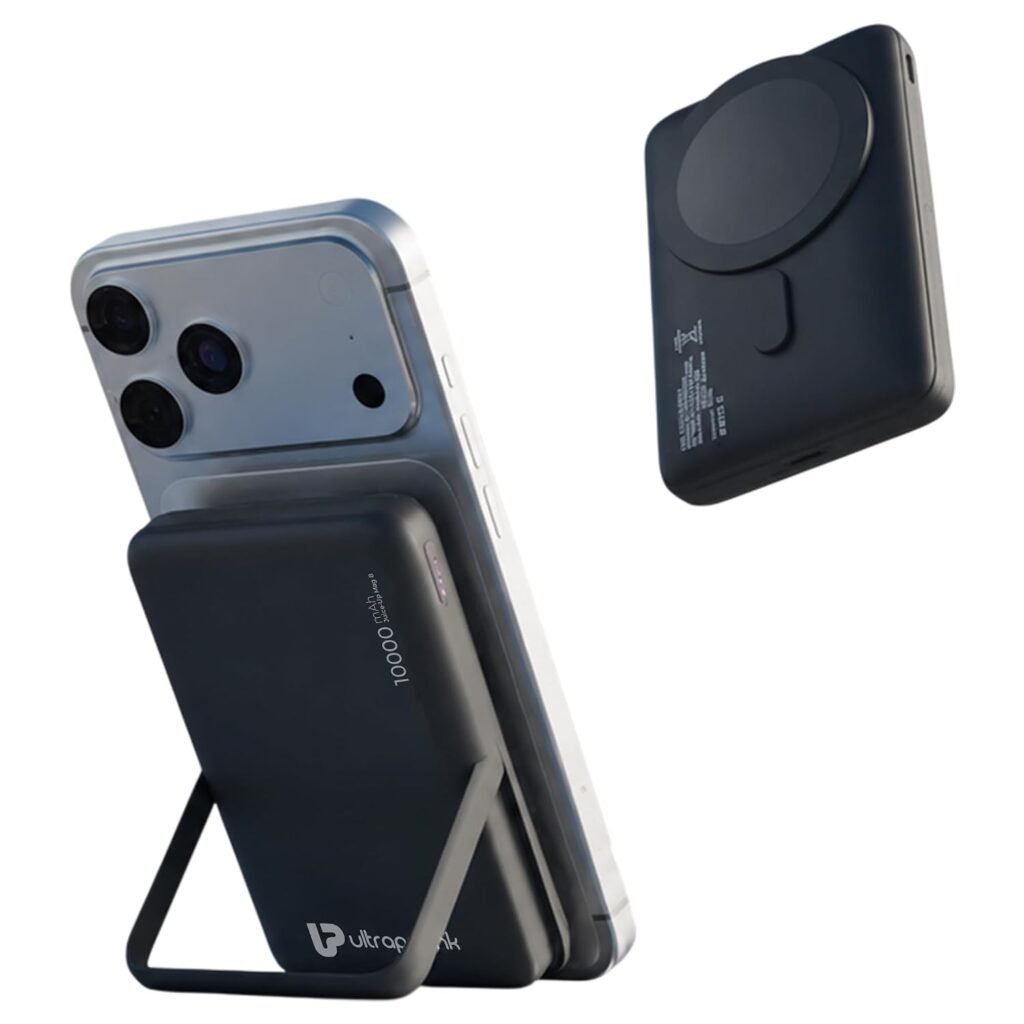 Purchase UltraProlink 10000mAh Magnetic Wi-fi Energy Financial institution | 15W Magnetic Wi-fi Charging | 22.5W PD Quick Charging | Stand & Battery LED Show | USB-C in-Out | Made in India | UM1336 | Black – Finest Worth India | AskMeFlash