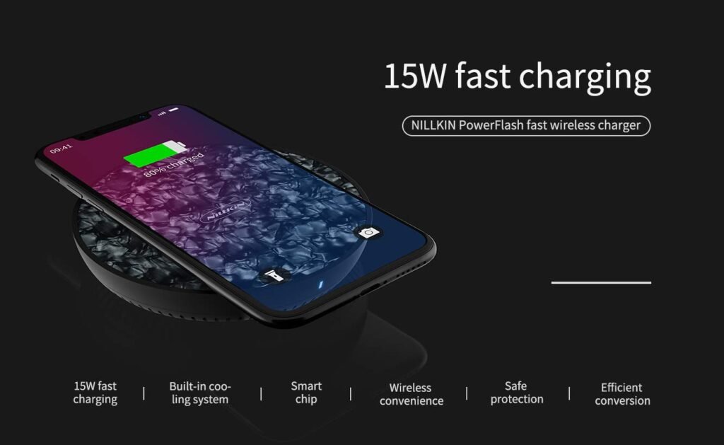 Purchase Nillkin Energy Flash Quick Wi-fi Charger Charging Pad with Upto 15 W Output Tempered Glass Model for Qualcomm Qi Commonplace Machine Over Cost Shield Black Colour – Finest Value India | AskMeFlash