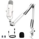 Purchase zealsound Gaming Condenser Microphone, Podcast Mic with Increase Arm for Telephone/PC/PS4/PS5, USB Microphone for Recording/YouTube/Streaming, Headphone Output, Mute Button, Echo Quantity Achieve Management (White) – Greatest Worth India | AskMeFlash