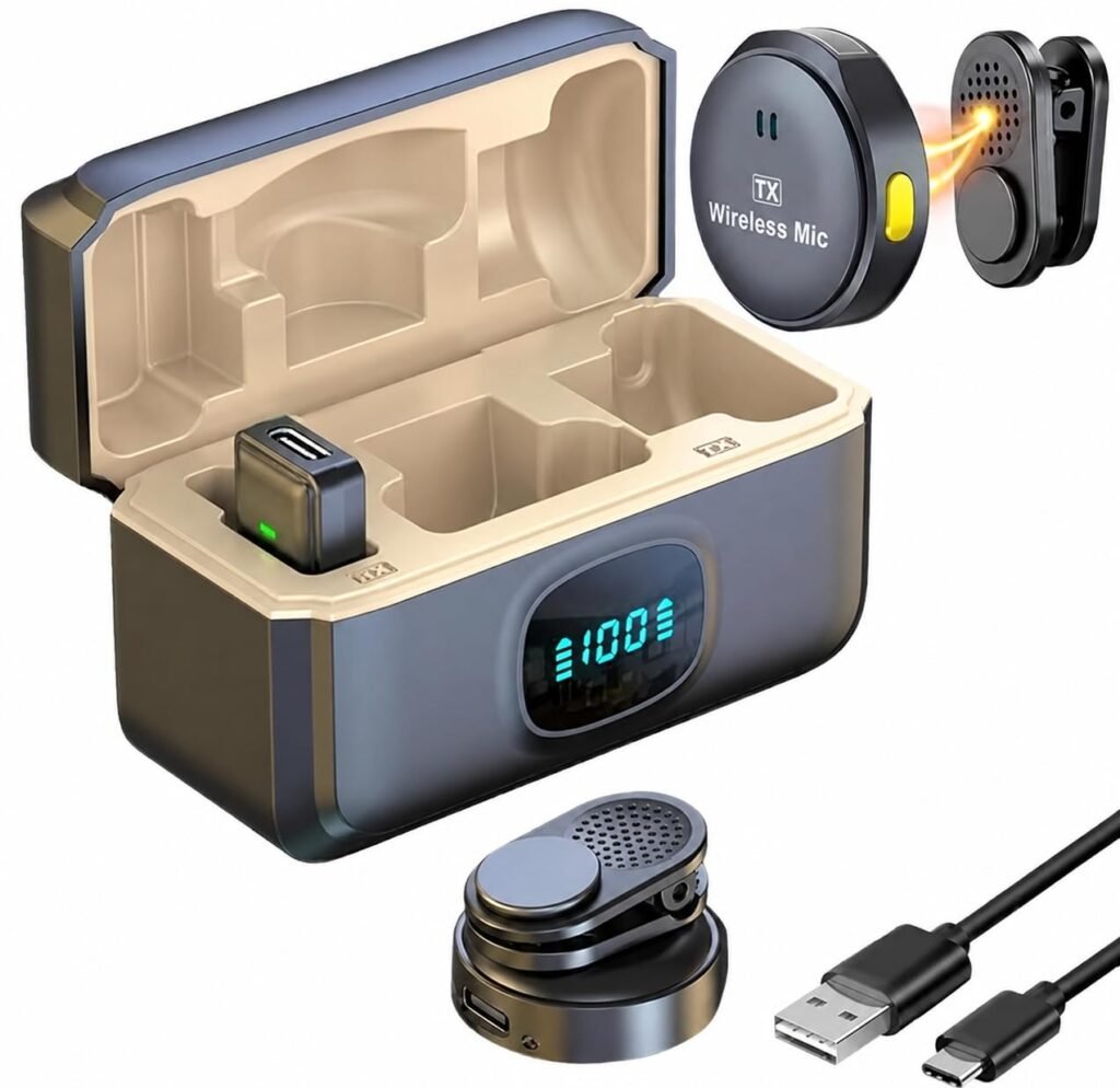 Purchase Dr Imaginative and prescient Twin Wi-fi Lavalier Microphone for Android & iPhone | Noise Cancellation | Plug & Play | Mini Clip Mic for Video Recording | Vlogging & Reside Streaming with Charging Case (Q8) – Finest Value India | AskMeFlash
