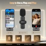 Clopic CP-K9 Wireless Lavalier Microphone – Dual Mic Set with USB-C & Lightning Receiver, Noise Cancellation, Magnetic Clip - Image 4