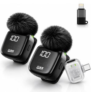 Purchase MAK Twin Sensible AI ANC Wi-fi Lavalier Microphone with Fur Windshield | Plug & Play Clip-On Mic for Vlogging, YouTube, Podcasts, Interviews, Reside Streaming | Android & iOS. – Greatest Value India | AskMeFlash