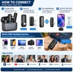 Eyetech J13 Dual Wireless Lavalier Microphone – Clip-On Mic with Charging Case for Camera & Smartphone, USB Type-C - Image 3