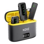 NOXO Wireless Microphone for iPhone & Android – Dual Mic Set with Noise Cancellation, 48H Charging Case & 130ft Range