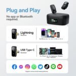 occiam QY88 Wireless Lavalier Microphone – Dual Mic Set with AI Noise Cancellation, 54H Charging Case, USB-C & Lightning Receivers - Image 8