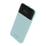 URBN Edge 10,000mAh Power Bank – 22.5W Fast Charging, Smart LED Display, Triple Output (1 USB-A + 2 USB-C), Teal