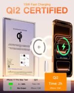 Purchase for Magazine-Protected Charger 2 Pack, 15W Quick Magnetic Wi-fi Charger, Qi2 Licensed Wi-fi Charging Pad for iPhone 17 16 15 14 13 12 Sequence, for Airpods Professional (No Adapter) - Finest Value India | AskMeFlash - Image 2