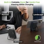 Purchase UltraProlink 10000mAh Magnetic Wi-fi Energy Financial institution | 15W Magnetic Wi-fi Charging | 22.5W PD Quick Charging | Stand & Battery LED Show | USB-C in-Out | Made in India | UM1336 | Black - Finest Worth India | AskMeFlash - Image 3