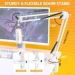 Purchase zealsound Gaming Condenser Microphone, Podcast Mic with Increase Arm for Telephone/PC/PS4/PS5, USB Microphone for Recording/YouTube/Streaming, Headphone Output, Mute Button, Echo Quantity Achieve Management (White) - Greatest Worth India | AskMeFlash - Image 6