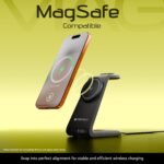 Zebronics Magboost 200 3-in-1 Wireless MagSafe Charger – 23W Fast Charging, Foreign Object Detection, LED Indicator, 1m Cable (Black) - Image 2