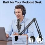 zealsound K66S USB Podcast Microphone with Boom Arm – Noise Reduction, Mute Button & Zero-Latency Monitoring for PC, iPhone & Android - Image 7