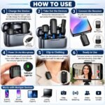 Eyetech J13 Dual Wireless Lavalier Microphone – Clip-On Mic with Charging Case for Camera & Smartphone, USB Type-C - Image 5