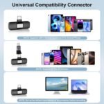 Purchase Twin Wi-fi Lavalier Microphone for Android iPhone 3 in 1 Collar Mic USB C Lightning Plug Noise Cancellation Vlogging YouTube Interviews Reels Moveable - Finest Value India | AskMeFlash - Image 4