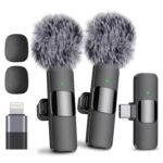 Purchase Wi-fi Lavalier Microphone with Sort-C & Lightning Receiver, Twin Wi-fi Mic for YouTube, Vlogging & Video Recording, 2.4GHz Noise Cancellation Mic, 20M Wi-fi Vary 6-Hour Battery Magnetic Clip – Finest Worth India | AskMeFlash