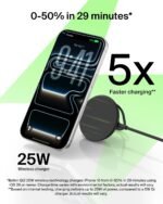 Belkin 25W Qi2.2 MagSafe Wireless Charger – Fast Charging Pad with Kickstand, Finger Loop & 6.6ft Cable (Black) - Image 4